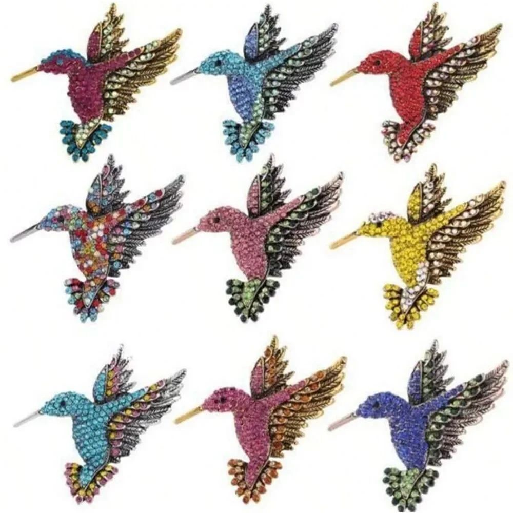 Purple Hummingbird Brooch - Picture 2 of 4